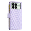 For Xiaomi Redmi K70 / K70 Pro Diamond Lattice Zipper Wallet Leather Flip Phone Case(Purple)