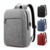 14 inch Business Computer Shoulders Backpack Travel Wear-Resistant Leisure Bag with External USB Port(Navy Blue)