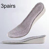 3pairs Winter Velvet Insoles Warm Inner Height Increase Insoles 3.5cm Gray(43)