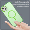 For iPhone 15 Plus MagSafe Frosted Translucent TPU + PC Full Coverage Phone Case(Green)