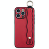 For iPhone 14 Pro Max Wavy Wristband Bracket TPU Phone Case(Red)