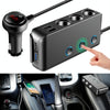 Car Cigarette Lighter Car Charger 3USB Port +1 QC3.0 + 3 Cigarette Lighter Ports + Back Clip Design + LED Display(HC67A)