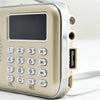 Y-619  FM/AM Mini Radio MP3 Rechargeable Music Player Support TF/SD Card with LED Display(Gold)