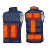 Dual Control Switch Smart USB Heating Down Vest, Size: XXXXL(Blue)