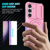 For Samsung Galaxy S24 FE 5G Sliding Camshield MagSafe Holder TPU Hybrid PC Phone Case(Purple Pink)