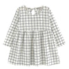 Girl Dress Children Dress Girls Long Sleeve Plaid Dress Soft Cotton Summer Princess Dresses Baby Girls Clothes, Size:120cm(White Square)