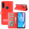 For Alcatel 1SE  2020 R64 Texture Single Horizontal Flip Protective Case with Holder & Card Slots & Wallet& Photo Frame(Red)