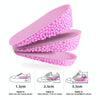 3.5cm 1 Pair 039 Men Soft Invisible Sports Shockproof Inner Heightening Insole Shoe-pad(Grey)