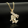 1010401302 Handheld  Exaggerated Hip Hop Style Necklace Collarbone Chains