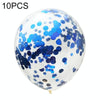 10 PCS 12 Inch Confetti Balloons Wedding Decoration Happy Birthday Party Latex Balloon(Blue)