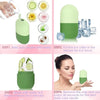 Silicone Wave Pattern Ice Compartment Mould Facial Beauty Massage Pore Shrinking Ice Cube Mold(Green)