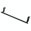 No-Punch Stainless Steel Over Door Towel Rack Cabinet Door Rag Hanging Holder, Length: 36.5cm Black