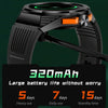 HT8 1.46 inch Round Screen Bluetooth Smart Watch, Support Health Monitoring & 100+ Sports Modes & Alipay(Black)