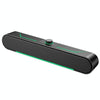 A39 LED Luminous HIFI Stereo Computer Speakers Long Gaming Wired Audio(Black)