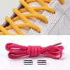 1 Pair Elastic Metal Buckle without Tying Shoelaces(Rose Red)