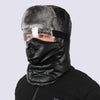 Leather Lei Feng Hat Winter Warm Ear Protection Cotton Cap, Style: Transparent Lens Black