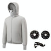 Men Summer Cooling Air-Conditioning Clothes Jacket Include 2 5V Portable Fans, Size: L(Gray)