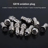 16mm 2-Pin GX16 Aviation Plug Socket Connector (5 Pcs in One Package, the Price is for 5 Pcs)(Silver)