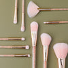 ZOREYA 10 In One Pink Crystal Transparent Handle Makeup Brush Set Makeup Tools,Style: With Brush Bag