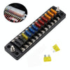 ZH-979A2 FB1904 1 In 1 Out 12 Ways Positive Negative Fuse Box with 24 Fuses for Auto Car Truck Boat