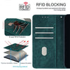 For Samsung Galaxy A15 4G / 5G Color Stitching Skin Feel Leather RFID Blocking Phone Case(Green)