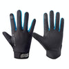 HSLEJP Outdoor Sports Breathable Touch Screen Antiskid Cycling Full Finger Gloves, Size: L(Black+Blue)