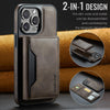 For iPhone 13 Pro Max DG.MING MAGKING-K2 Series MagSafe RFID Card Bag Detachable Phone Case(Coffee)