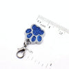 10 Hot Pink Enamel Paw Print Charms - Jewellery Making