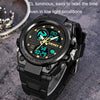 SKMEI 2031 Multifunctional Outdoor Waterproof Chronograph Men Sports Watch(Black Gold)