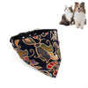 Black Cotton Pet Bib & Headband L (36-46cm Neck)