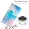 For Samsung Galaxy S24 FE 5G Painted Marble Pattern Leather Phone Case(Pink Green)