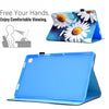 For Samsung Galaxy Tab A7 Lite T220 Sewing Pen Slot Leather Tablet Case(Sunflower)