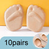 10pairs 4D Sponge Non-slip Forefoot Pad High Heels Mat(Beige)