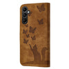 For Samsung Galaxy A26 5G Butterfly Cat Embossing Flip Leather Phone Case(Brown)