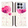 For Redmi K70 Ultra 5G Global 3D Painting Horizontal Flip Leather Phone Case(Flower)