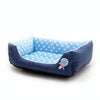 Blue Cartoon Pet Bed - Medium - Soft & Washable