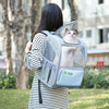 FUNADD Foldable Cat Backpack, Breathable Pet Carrier (Blue)