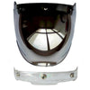 Soman Motorcycle Bubble Visor Open Face Helmet Visor Helmet Windshield Shield with Transparent Frame(Mirror)