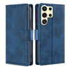 For Samsung Galaxy S25 Ultra 5G Skin Feel Crocodile Magnetic Clasp Leather Phone Case(Blue)