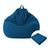 Lazy Sofa Bean Bag Chair Fabric Cover, Size: 80x90cm(Blue)