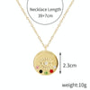Angel Eyes Pendant Layered Necklace, Model: N2107-21 Colorful Diamond