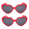 2pairs Love Glasses Light Change Love Sunglasses(Red)