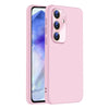For Samsung Galaxy A55 5G Nano Lens Cover Liquid Silicone Phone Case(Pink)