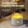 HX-130 Colorful Night Light Planet Desktop Flame Aromatherapy Humidifier, Spec: EU Plug(White)