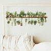 PH-QT4578 Plant Bonsai Decals Bedroom Decor Stickers Small Fresh Living Room Landscaping Decorative Wall Stickers