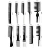 10pcs / Set Hairdressing Plastic Flat Comb
