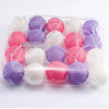 3M 20 Leds Cotton Ball Light String Holiday Wedding Christmas Party Bedroom Fairy Lights Outdoor LED Light Garland Decoration, Power Supply: USB(Purple)