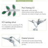 Hummingbird Greetings S925 Sterling Silver Necklace Zirconia Necklace