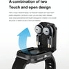D8 Pro 2.01 inch 2 in 1 Bluetooth Earphone Steel Strap Smart Watch, Support NFC with Cover(Black)