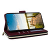 For Samsung Galaxy A14 Nine-card Slots Zipper Wallet Bag Leather Phone Case(Wine Red)